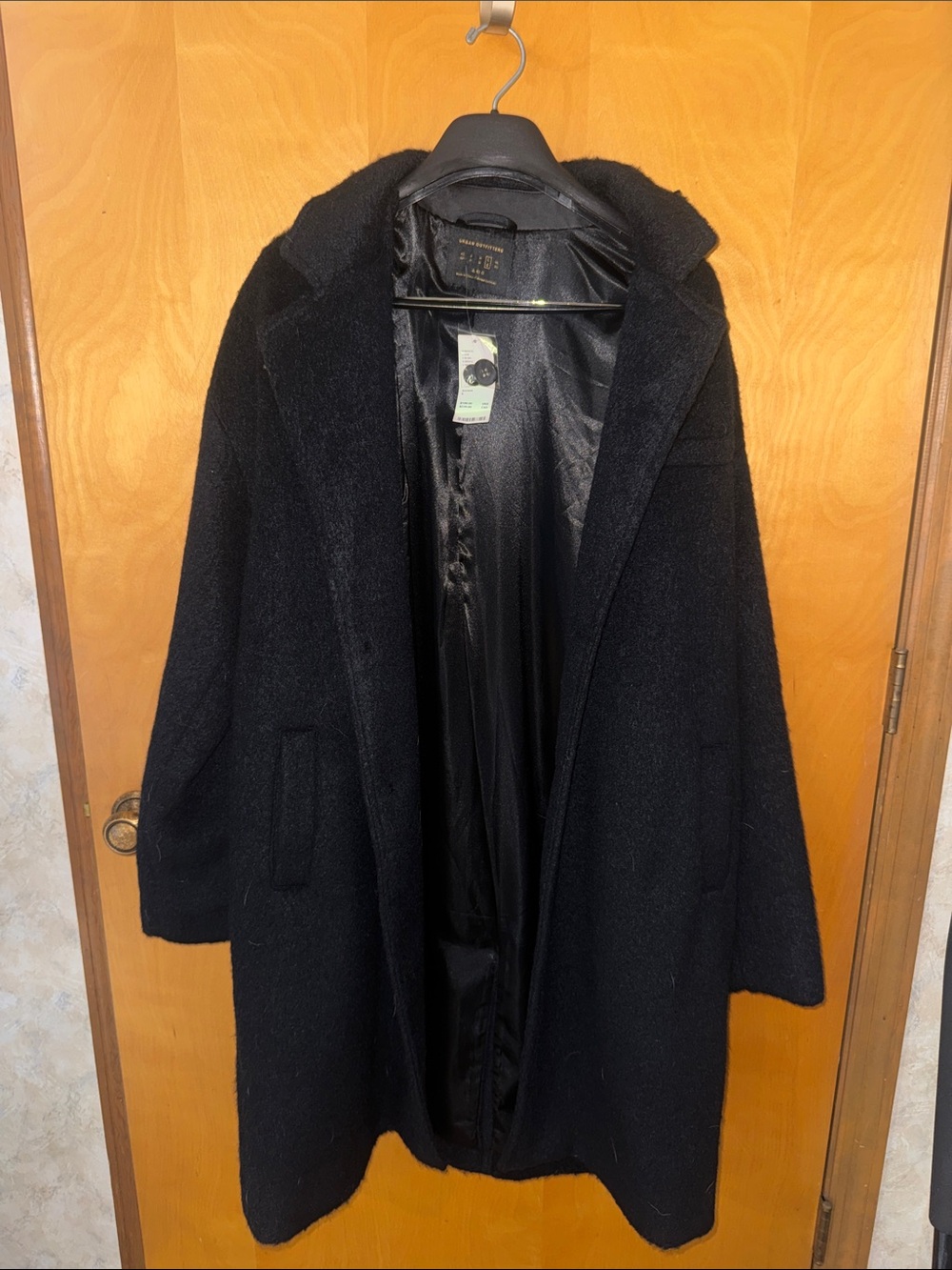 Wool-Blend Black men’s Overcoat